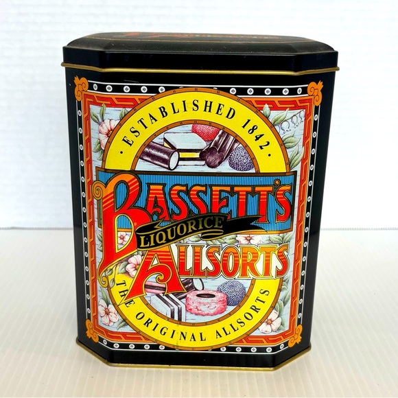 Other - Bassett's Allsorts Liquorice Tin Container w/Lid England 26oz